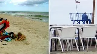 Zimny i mokry lipcowy Bałtyk