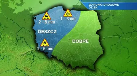 Warunki drogowe we wtorek