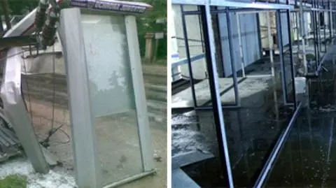 Skutki ulew: zmiażdżony przystanek, zalane dworzec i ulice