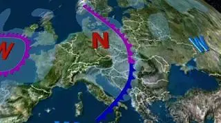Niż ulokował się nad Pomorzem