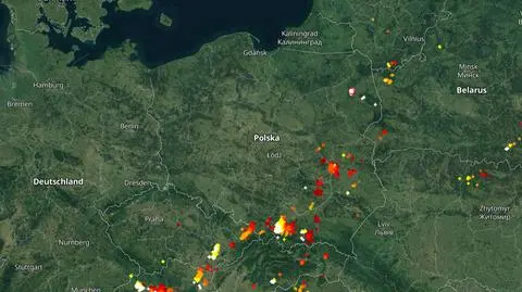 Lokalizacja burz nad Polską