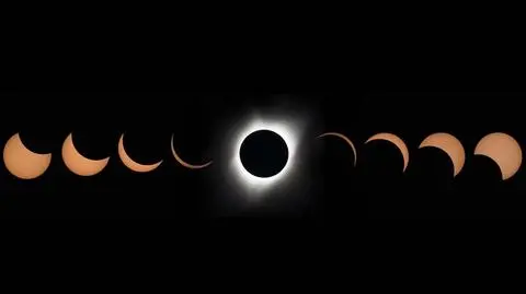 Zaćmienie Słońca widziane z kosmosu (NASA)