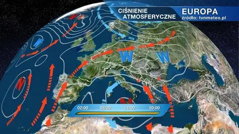 Sytuacja baryczna nad Europą