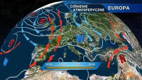 Układ ciśnienia nad Europą