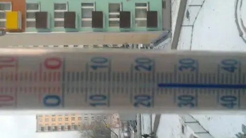 Minus 21 stopni o godz.7.30 w Ostrołęce(woj.mazowieckie).