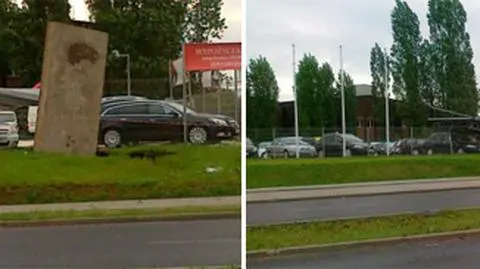 Billboard spadł na samochody