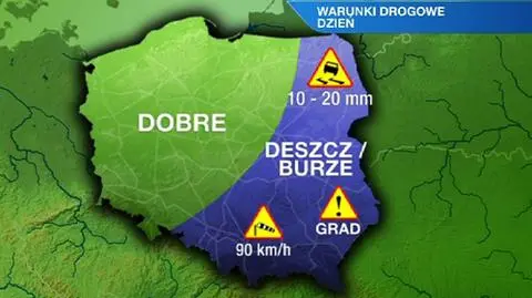 Trudne warunki drogowe na wschodzie Polski