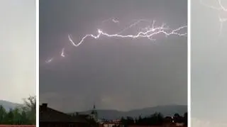 Błyskawice w okolicach Bielska-Białej