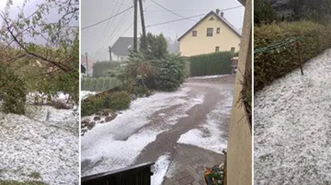 Atak burzy gradowej. "Cała okolica pokryta gęstą warstwą śniegu i lodu"
