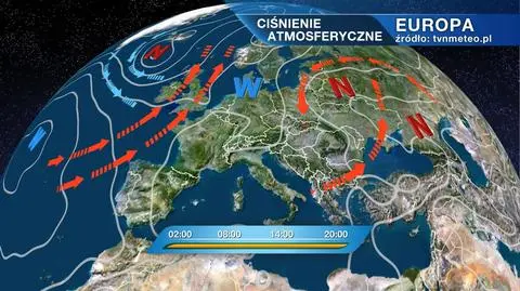 Masy powietrza i ośrodki baryczne nad Europą