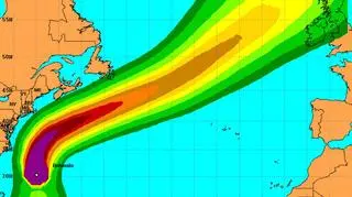 Przewidywana prędkość i kierunek wiatrów Katii