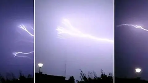 "Najpiękniejszy piorun nad Bydgoszczą". Zobacz nagranie