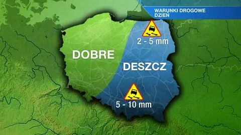 W części kraju spodziewane są przelotne opady deszczu