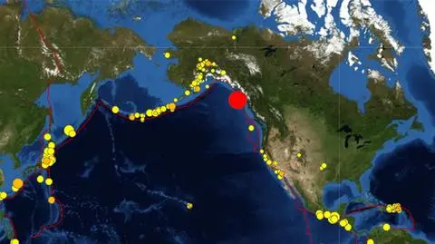 Trzęsienie ziemi u wybrzeży Alaski. Alarm przed tsunami odwołany