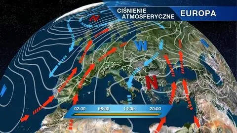 Rozkład ośrodków ciśnienia w Europie