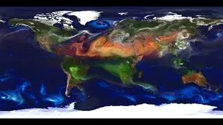 Aerozole atmosferyczne nad Ziemią (NASA)