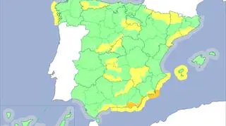 Aktualna sytuacja pogodowa w Hiszpanii (AEMET)