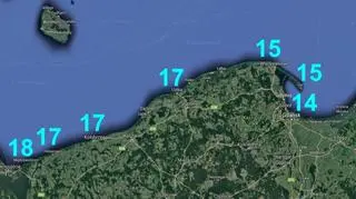 Aktualna temperatura wody w Morzu Bałtyckim
