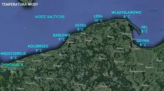 Aktualna temperatura wody w Morzu Bałtyckim