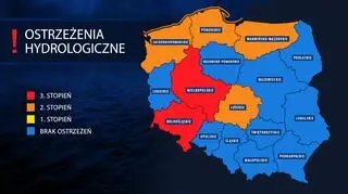 Aktualne ostrzeżenia hydrologiczne IMGW