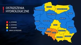 Aktualne ostrzeżenia hydrologiczne IMGW