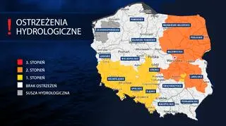 Aktualne ostrzeżenia hydrologiczne IMGW