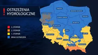 Aktualne ostrzeżenia hydrologiczne IMGW