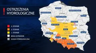 Aktualne ostrzeżenia hydrologiczne IMGW