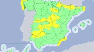 Aktualne ostrzeżenia meteorologiczne dla Hiszpanii (AEMET)