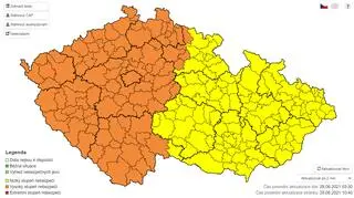 Aktualne ostrzeżenia meteorologiczne w Czechach (Czeski Instytut Hydrometeorologiczny)