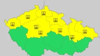 Aktualne ostrzeżenia meteorologiczne w Czechach (meteoalarm