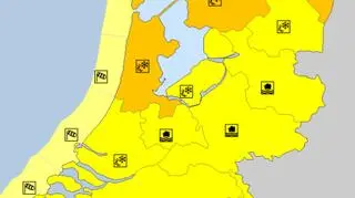 Aktualne ostrzeżenia meteorologiczne w Holandii (meteoalarm