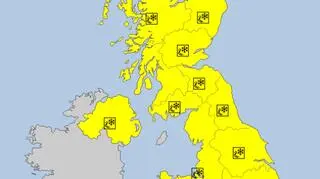 Aktualne ostrzeżenia meteorologiczne w Wielkiej Brytanii (meteoalarm.eu)