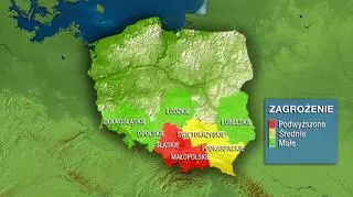 Aktualne zagrożenie powodziowe w Polsce