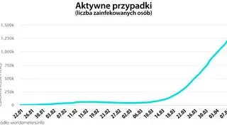 Aktywne przypadki (tvnmeteo