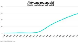 Aktywne przypadki (worldometers