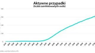Aktywne przypadki (worldometers