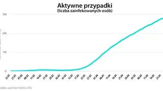 Aktywne przypadki (worldometers