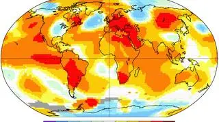 Anomalia temperatury w sierpniu 2015 (NASA)