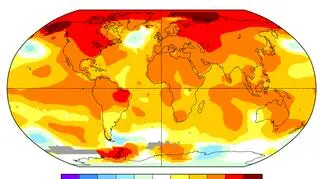 Anomalie temperatury w 2016 roku (do listopada)