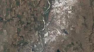 Burza śnieżna nad Oklahomą widziana z Kosmosu. Zdjęcie wykonane 15 stycznia