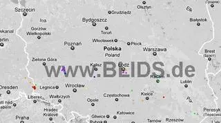 Burze na terenie Polski w godz. 13.00-15.00