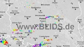 Burze nad Polską 18.45-20.45 (Blids.de)