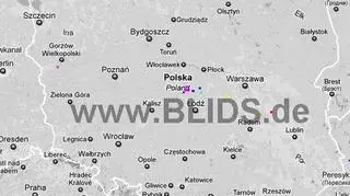 Burze nad Polską 19.15-21.15 (Blids.de)