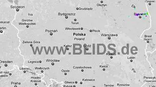 Burze nad Polską, godz. 11.15-13.15 (blids.de)