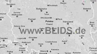 Burze nad Polską, godz. 14.45 - 16.45 (blids.de)