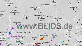 Burze nad Polską, godz. 18:15 - 20:15 (blids. de)