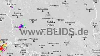 Burze nad Polską, godz. 18.45-20.45 (blids.de)
