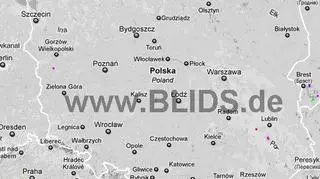 Burze nad Polską - godzina 21 (blids