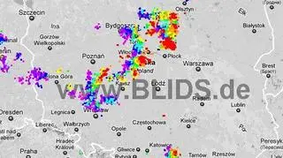 Burze nad Polską - godzina 22